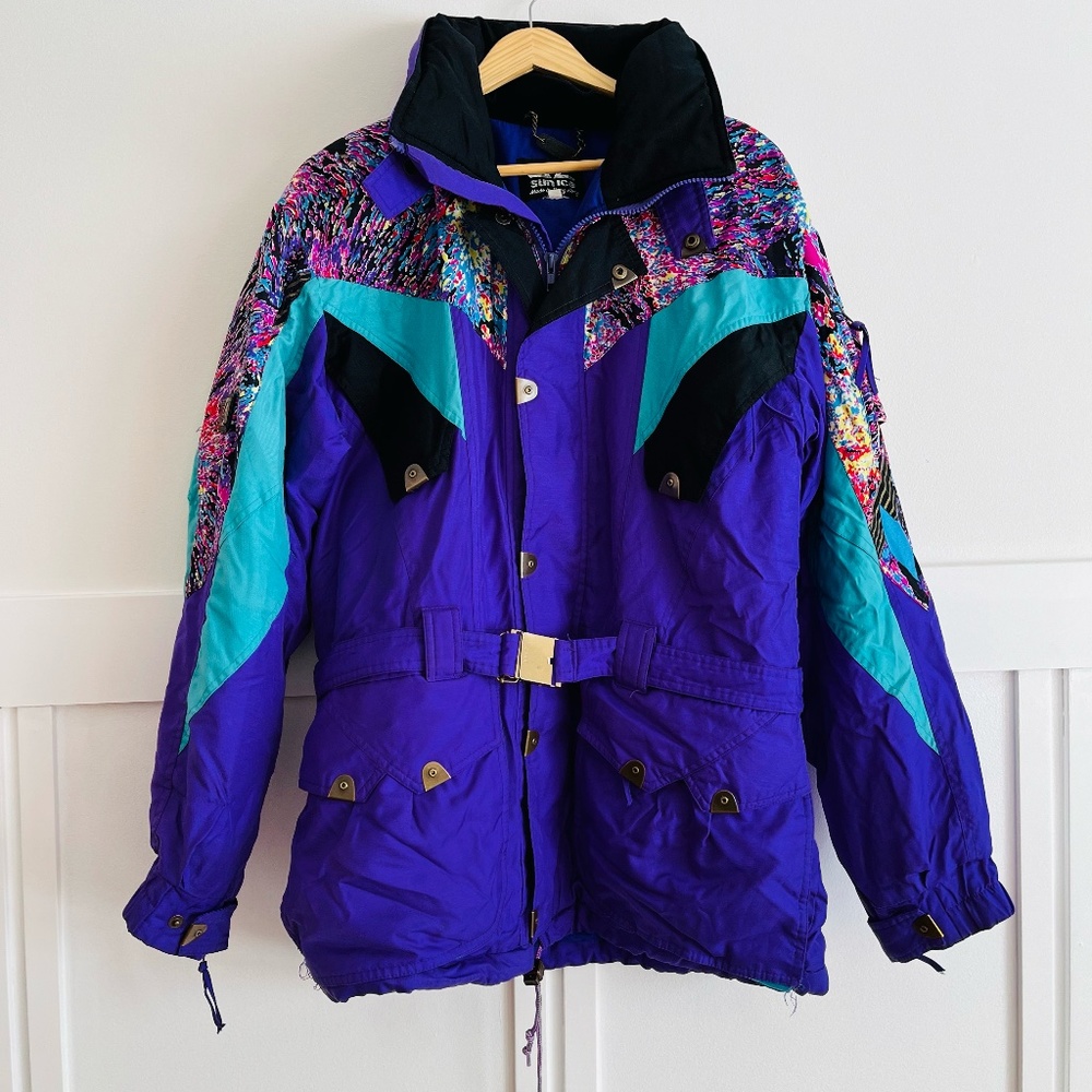 Vintage 80s Sun Ice Women's Ski Jacket Retro Winter Coat